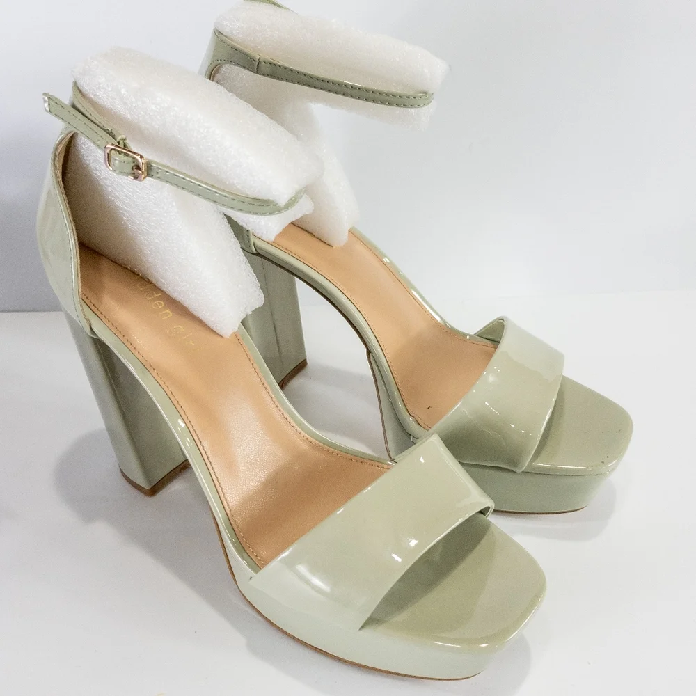 Madden Girl Omega Two-piece Platform Dress Sandals Sage -11 - Picture 2 of 6